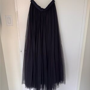 Needle & Thread Navy Tulle Maxi Skirt